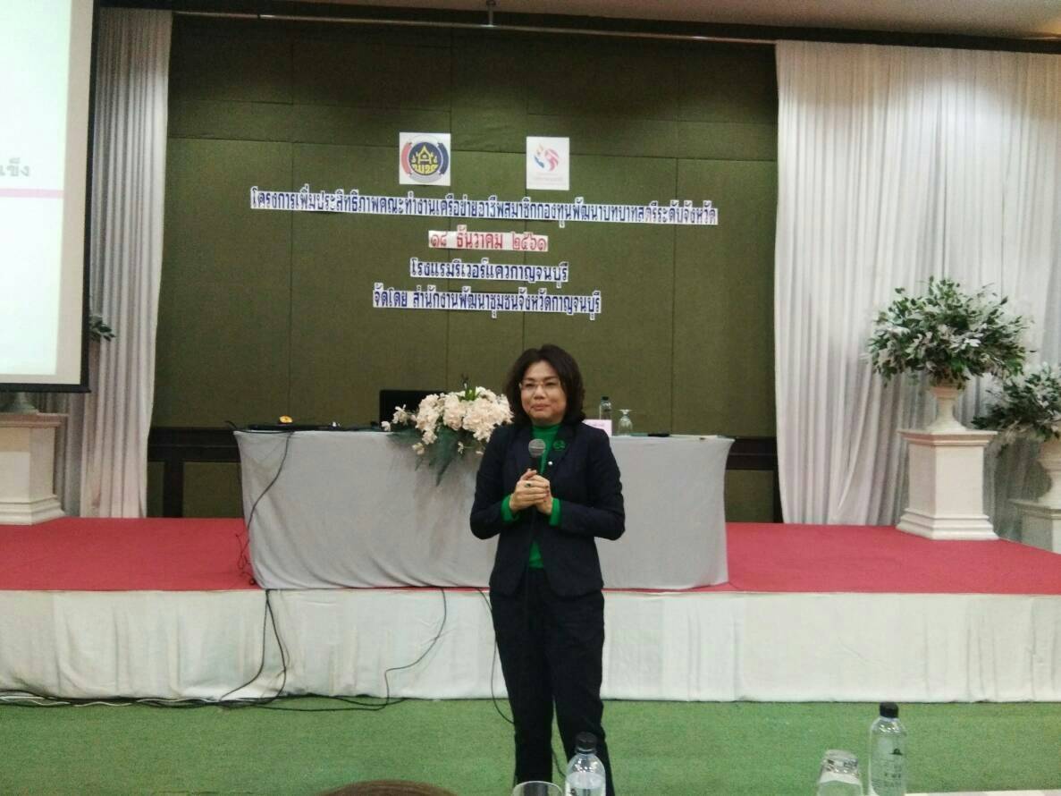 CDD@KAN>>>โครงการประชุมเพิ่มประสิทธิภาพคณะทำงานเครือข่ายอาชีพสมาชิกกองทุนพัฒนาบทบาทสตรีระดับจังหวัด