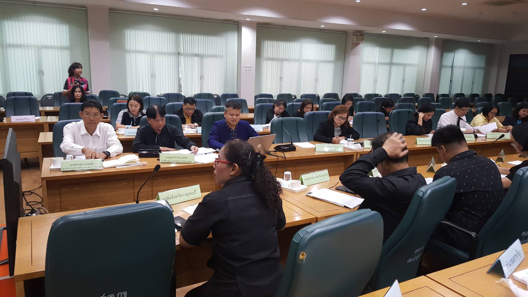 CDD@KAN>>>พช.กาญจน์ประชุมคณะอนุกรรมการหนึ่งตำบล หนึ่งผลิตภัณฑ์ (นตผ.) จังหวัด พิจารณาระดับหมู่บ้านนวัตวิถี