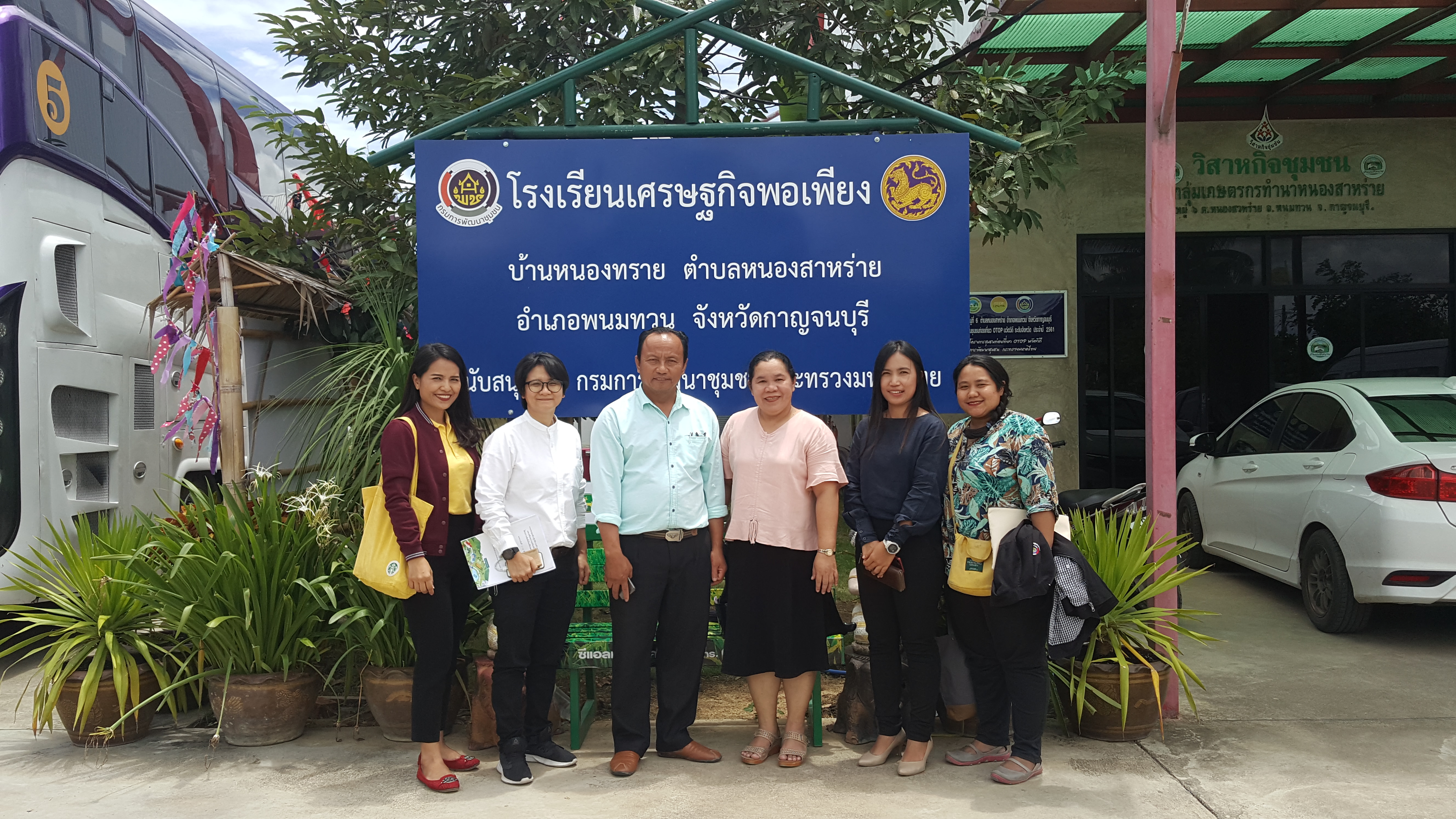 CDD@KAN>>>สำนักงานเสริมสร้างความเข้มแข็งชุมชน กรมการพัฒนาชุมชน ลงพื้นที่ติดตามโรงเรียนเศรษฐกิจพอเพียงบ้านหนองทราย