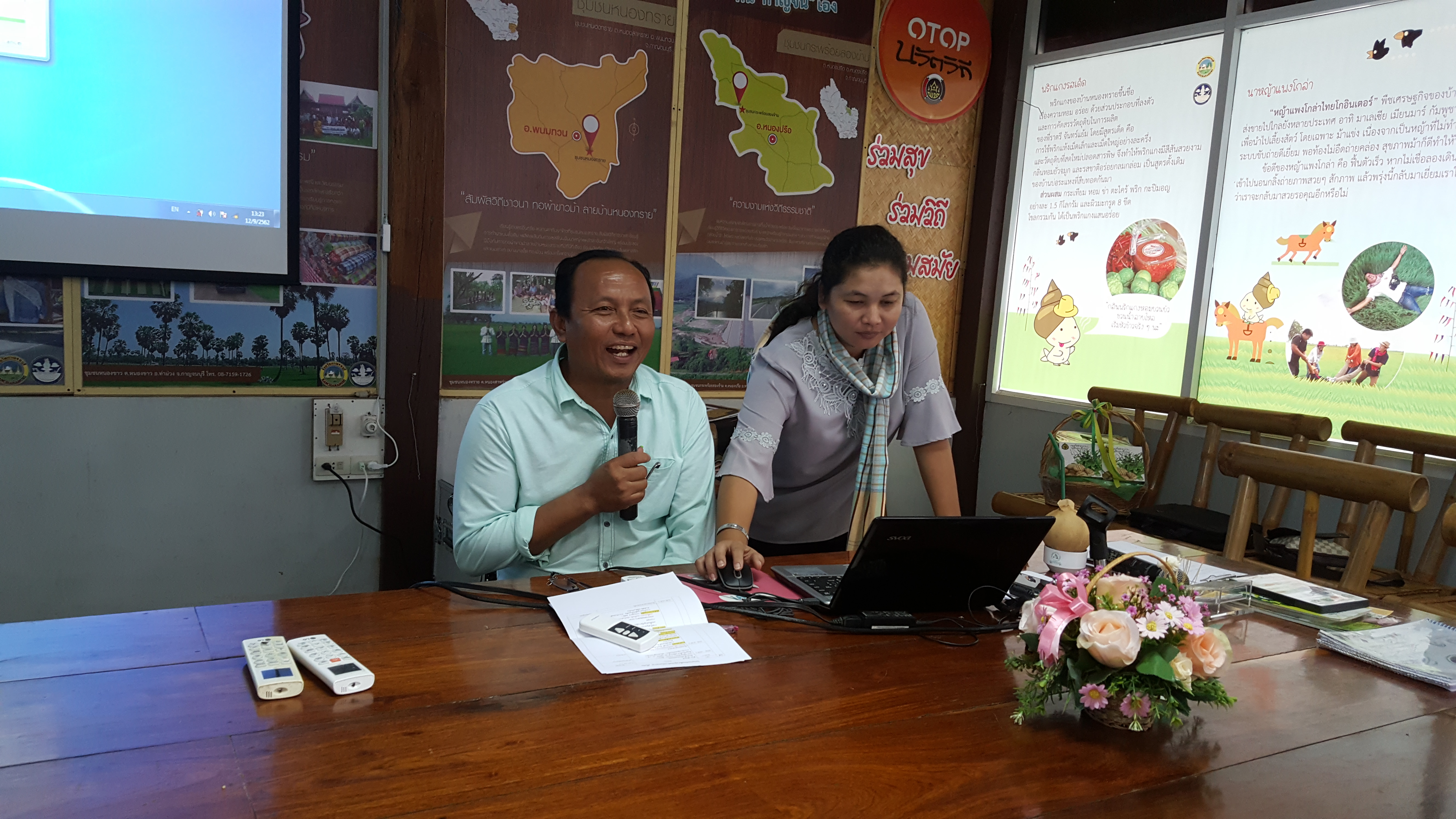 CDD@KAN>>>สำนักงานเสริมสร้างความเข้มแข็งชุมชน กรมการพัฒนาชุมชน ลงพื้นที่ติดตามโรงเรียนเศรษฐกิจพอเพียงบ้านหนองทราย