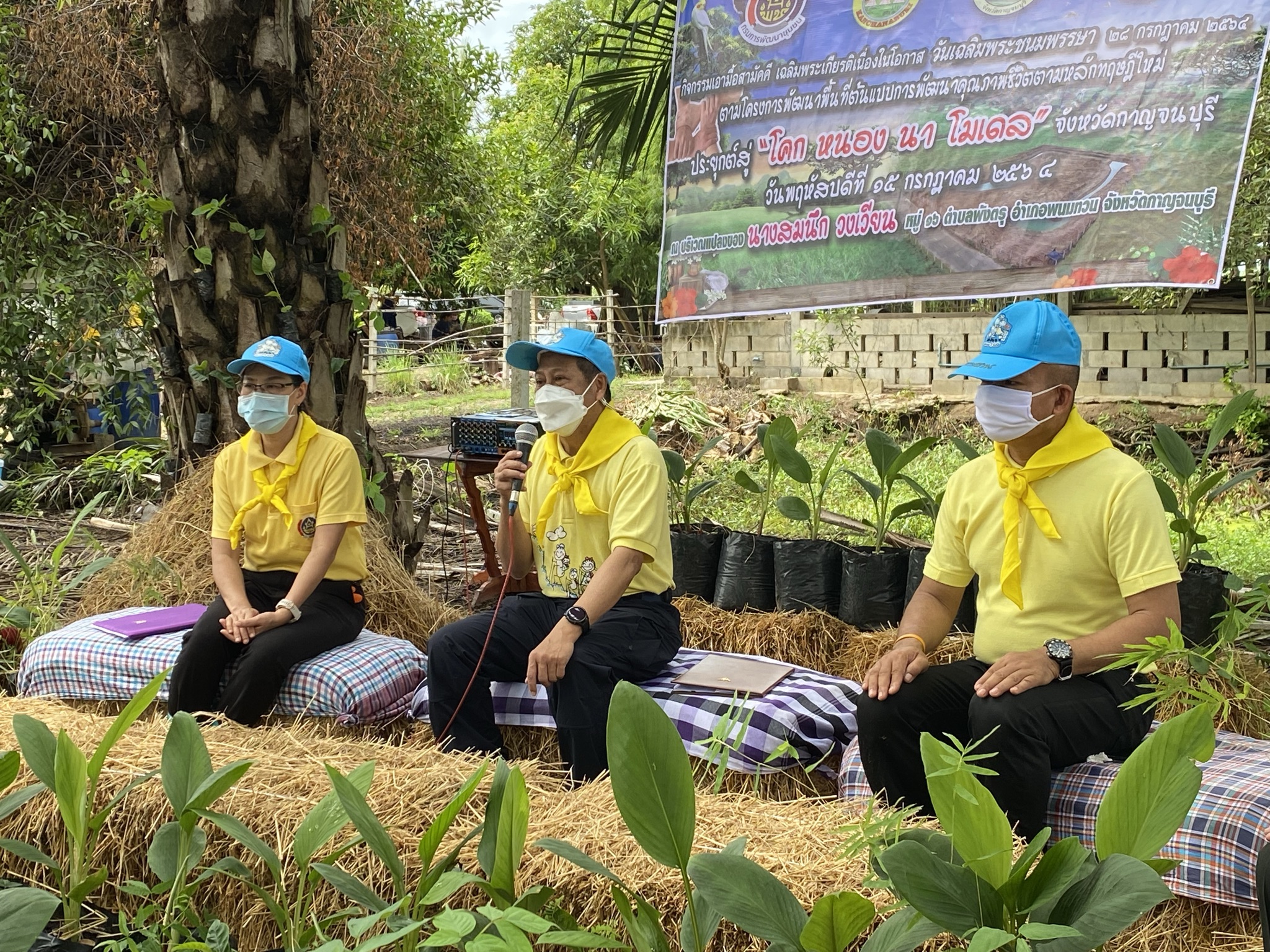 พัฒนาชุมชนกาญจน์ … นำรองผู้ว่าฯ พร้อมคณะติดตาม ลงพื้นที่แปลง HLM อำเภอพนมทวน ร่วมกิจกรรมเอามื้อสามัคคี น้อมนำหลักปรัชญาของเศรษฐกิจพอเพียงและทฤษฎีใหม่สู่วิถีเกษตรตามรอยพ่อในพื้นที่ต้นแบบฯ เพื่อเฉลิมพระเกียรติ เนื่องในโอกาสวันเฉลิมพระชนมพรรษา พระบาทสมเด็จพระวชิรเกล้าเจ้าอยู่หัว 69 พรรษา 28 กรกฎาคม 2564″