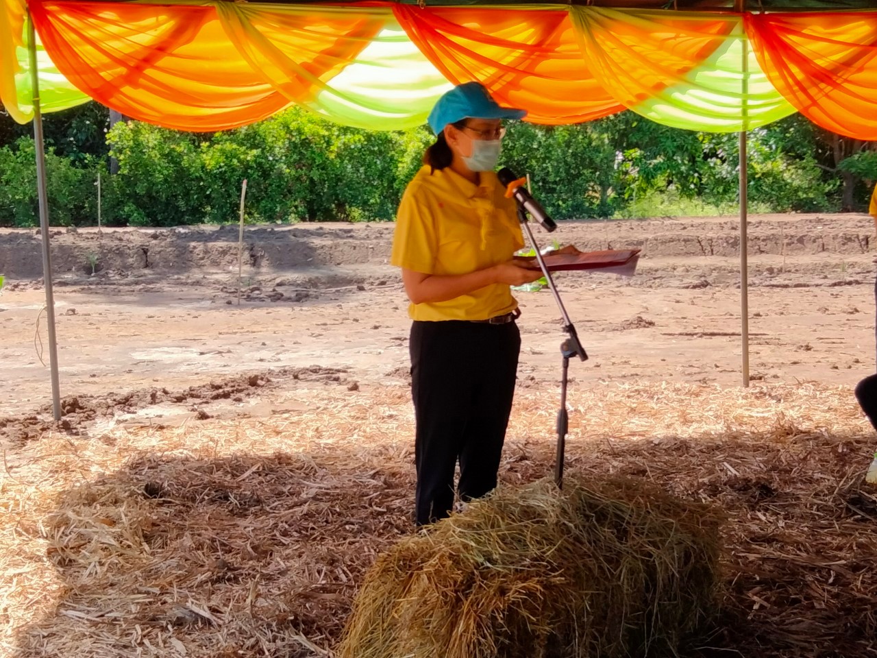 พิธีส่งมอบแปลงและกิจกรรมเอามื้อสามัคคีเพื่อเฉลิมพระเกียรติ เนื่องในโอกาสวันเฉลิมพระชนมพรรษาฯ 28 กรกฎาคม 2564 ณ แปลงพื้นที่เรียนรู้ชุมชนต้นแบบการพัฒนาคุณภาพชีวิต CLM ตำบลวังเย็น อำเภอเมืองกาญจนบุรี