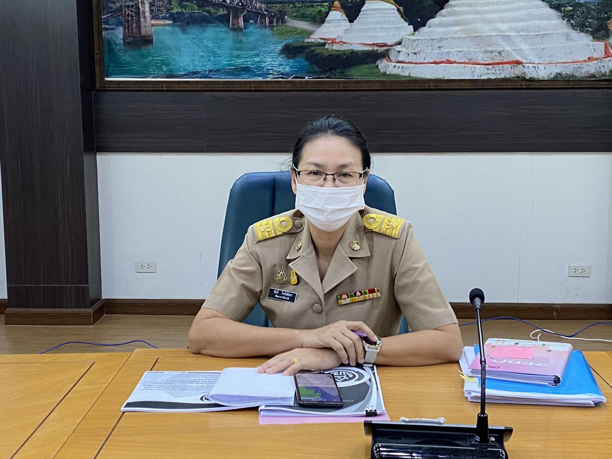 พช.กาญจน์ร่วมประชุมเตรียมความพร้อมจัดการสอบ ผอ.กง.ประสานฯ