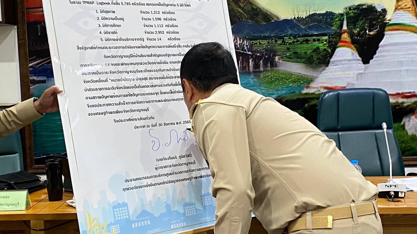 ? CDD KAN News : พช.กาญจน์ ประกาศผลสำเร็จการดำเนินงานขจัดความยากจนและพัฒนาคนทุกช่วงวัยอย่างยั่งยืนตามหลักปรัชญาของเศรษฐกิจพอเพียงจังหวัดกาญจนบุรี