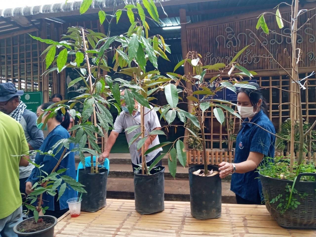 พช. กาญจนบุรี เครือข่ายโคก หนอง นา พัฒนาชุมชนจังหวัดกาญจนบุรี ลุยเดินหน้า “หิ้วปิ่นโต เอามื้อสามัคคี” แลกเปลี่ยนเรียนรู้ให้แก่สมาชิกโคก หนอง นา และผู้ที่สนใจ