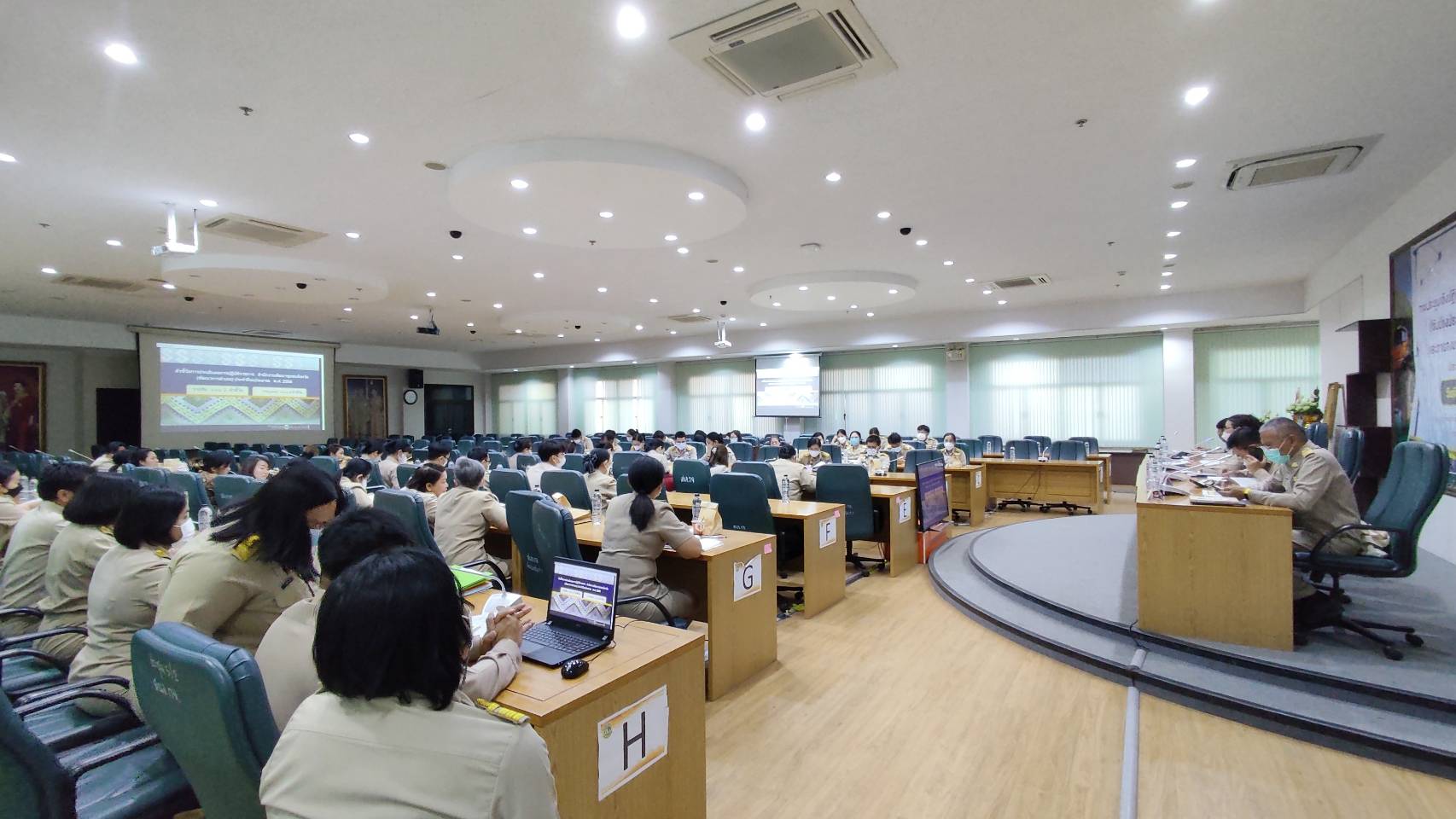 พช. กาญจนบุรี  จัดประชุมเชิงปฏิบัติการการดำเนินงานตามมาตรการปรับปรุงประสิทธิภาพ ในการปฏิบัติราชการของกรมการพัฒนาชุมชน ประจำปีงบประมาณ พ.ศ. 2566