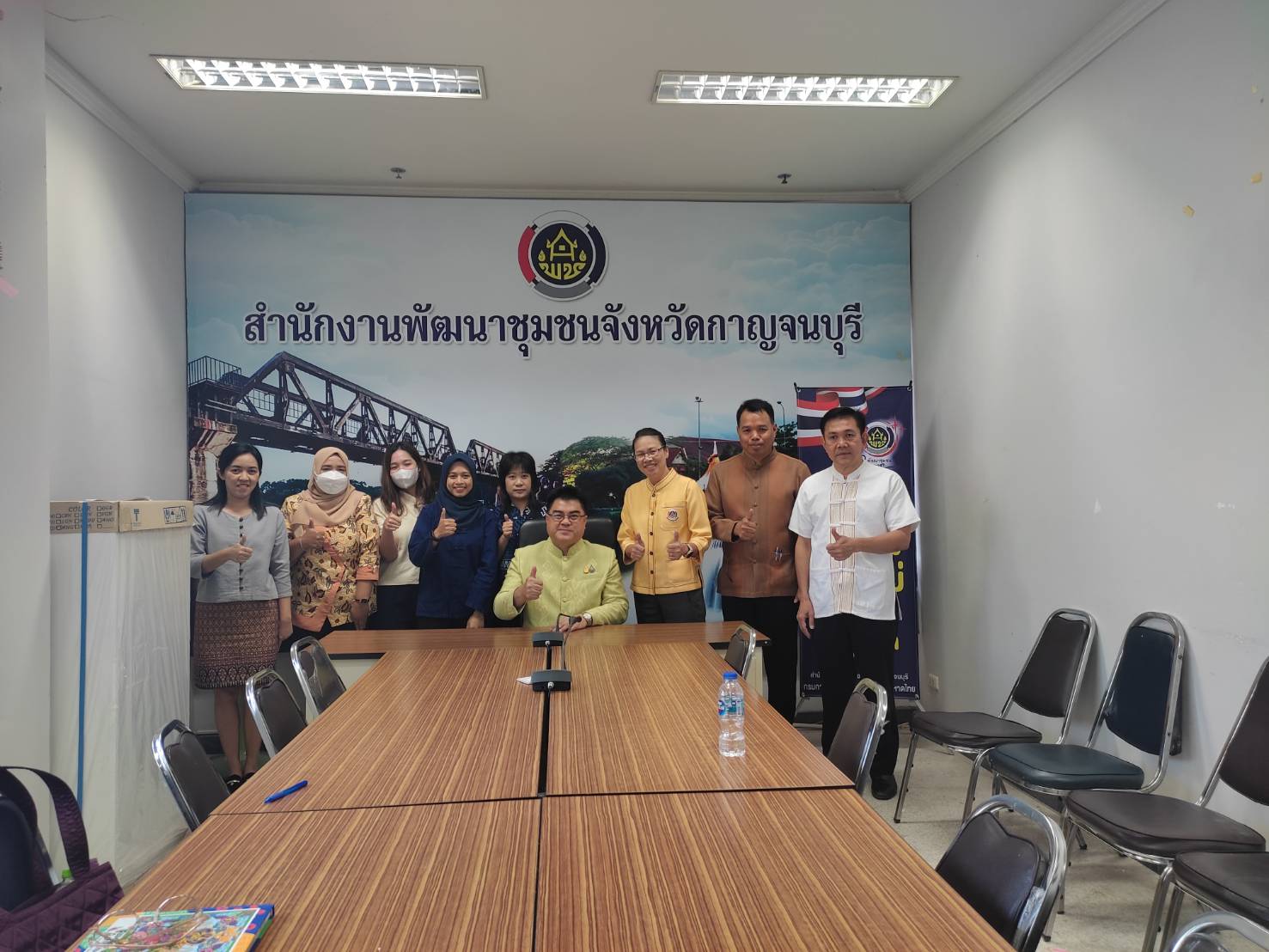 พช.กาญจนบุรี รับการตรวจราชการจากผู้ตรวจ มท. ทั้งนี้ยกนิ้วชื่นชม! แปลง“โคก หนอง นา โมเดล” จ.กาญจนบุรี สามารถสร้างประโยชน์ต่อประชาชน และเป็นต้นแบบอย่างแท้จริง
