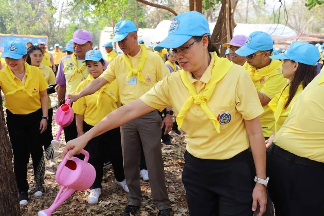 จังหวัดกาญจนบุรี จัดกิจกรรมจิตอาสาพัฒนา Kick Off  “โครงการพัฒนาพื้นที่ต้นแบบ เพื่อพัฒนาคุณภาพชีวิตแบบอารยเกษตร ตามแนวพระราชดำริ ศูนย์พัฒนาอาชีพหนองบัว อำเภอเมืองกาญจนบุรี จังหวัดกาญจนบุรี” เนื่องในวันคล้ายวันพระราชสมภพ สมเด็จพระกนิษฐาธิราชเจ้า กรมสมเด็จพระเทพรัตนราชสุดา ฯ สยามบรมราชกุมารี