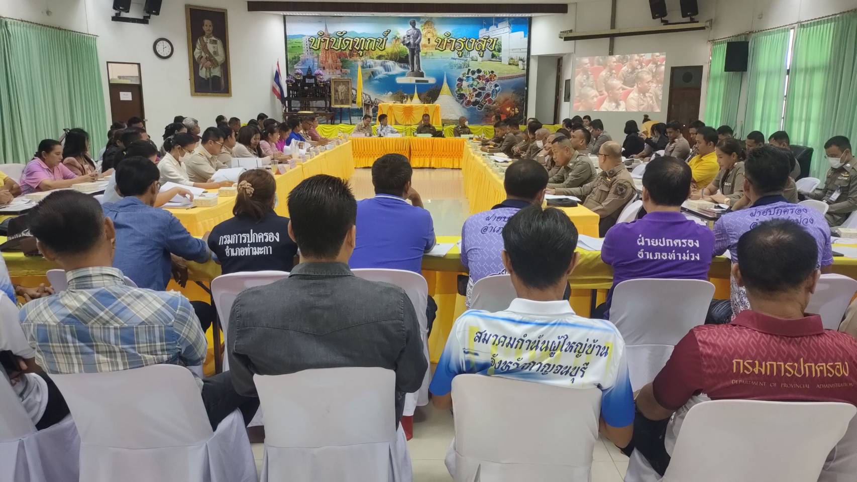 พช.กาญจนบุรี จัดประชุมเตรียมความพร้อมสนับสนุนนักเรียนนายร้อยตำรวจลงพื้นที่ฝึกรับใช้ประชาชนในชนบท รุ่นที่ 40 ในพื้นที่จังหวัดกาญจนบุรี