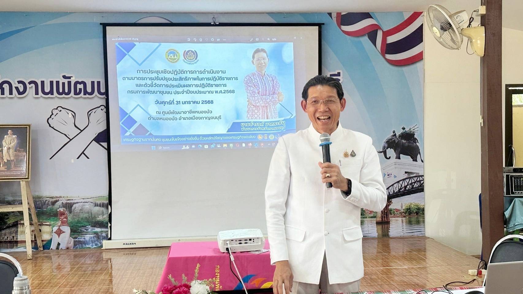 พช. กาญจนบุรี เสริมความพร้อมขับเคลื่อนตัวชี้วัดตามมาตรการปรับปรุงประสิทธิภาพในการปฏิบัติราชการและตัวชี้วัดการประเมินผลการปฏิบัติราชการของสำนักงานพัฒนาชุมชนจังหวัดกาญจนบุรี ประจำปีงบประมาณ พ.ศ. 2568