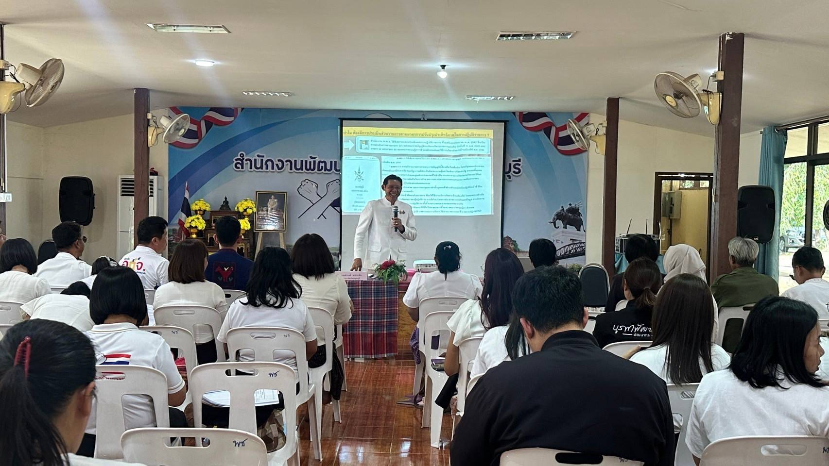 พช. กาญจนบุรี เสริมความพร้อมขับเคลื่อนตัวชี้วัดตามมาตรการปรับปรุงประสิทธิภาพในการปฏิบัติราชการและตัวชี้วัดการประเมินผลการปฏิบัติราชการของสำนักงานพัฒนาชุมชนจังหวัดกาญจนบุรี ประจำปีงบประมาณ พ.ศ. 2568