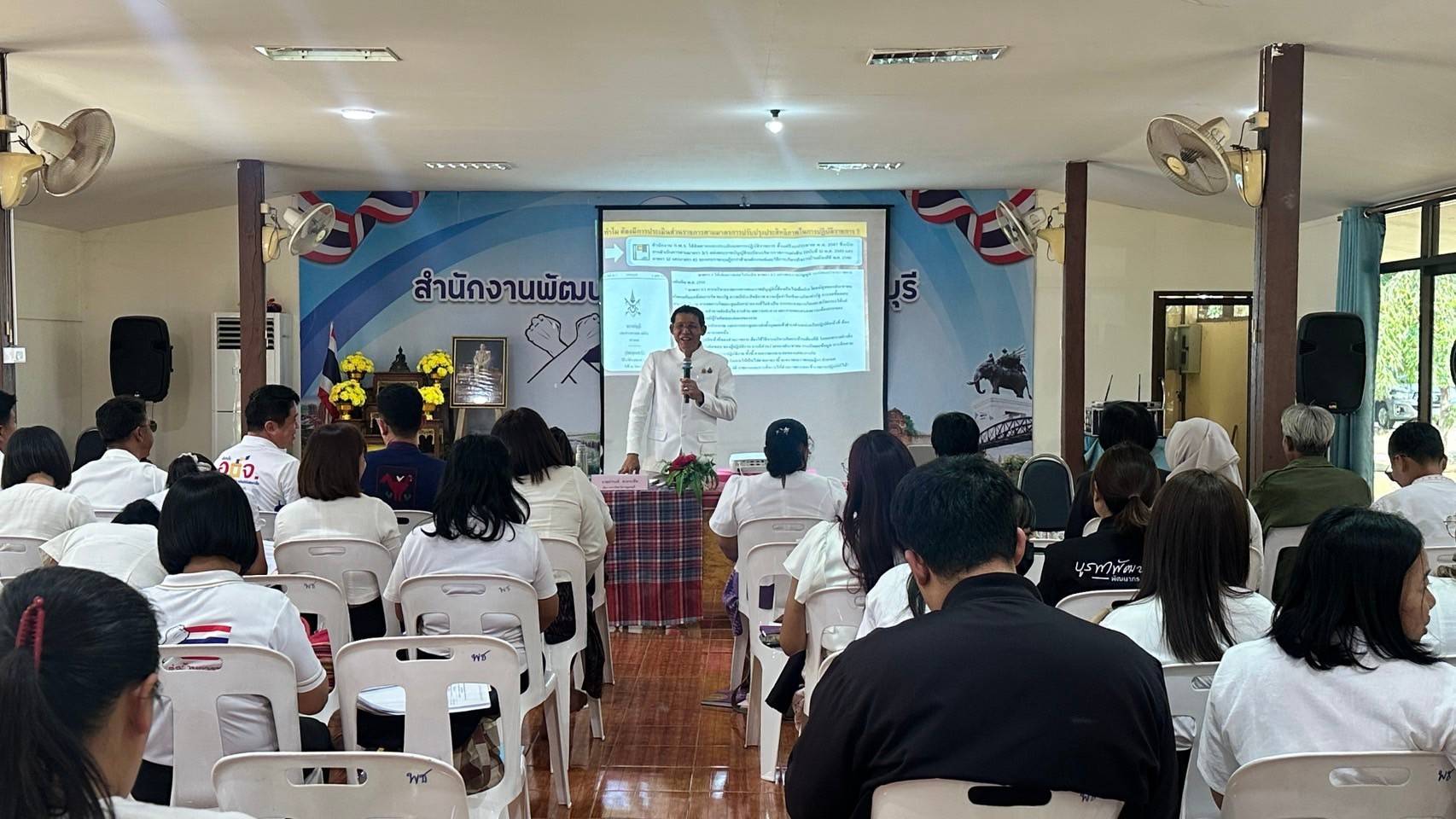 พช. กาญจนบุรี เสริมความพร้อมขับเคลื่อนตัวชี้วัดตามมาตรการปรับปรุงประสิทธิภาพในการปฏิบัติราชการและตัวชี้วัดการประเมินผลการปฏิบัติราชการของสำนักงานพัฒนาชุมชนจังหวัดกาญจนบุรี ประจำปีงบประมาณ พ.ศ. 2568