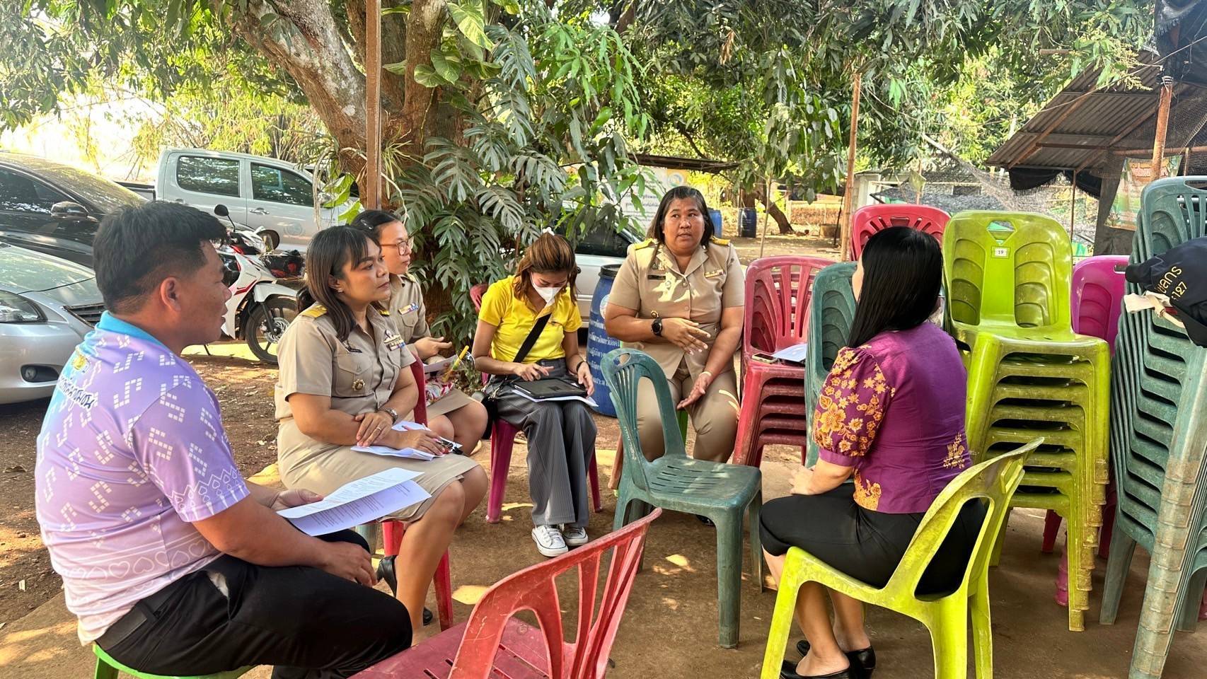 พจ.กาญจนบุรี จัดทีมปฏิบัติการลงพื้นที่นิเทศ ติดตาม การดำเนินงานของสำนักงานพัฒนาชุมชนอำเภอ ประจำปีงบประมาณ พ.ศ. 2568 รอบไตรมาส 1 – 2 ในพื้นที่อำเภอไทรโยค