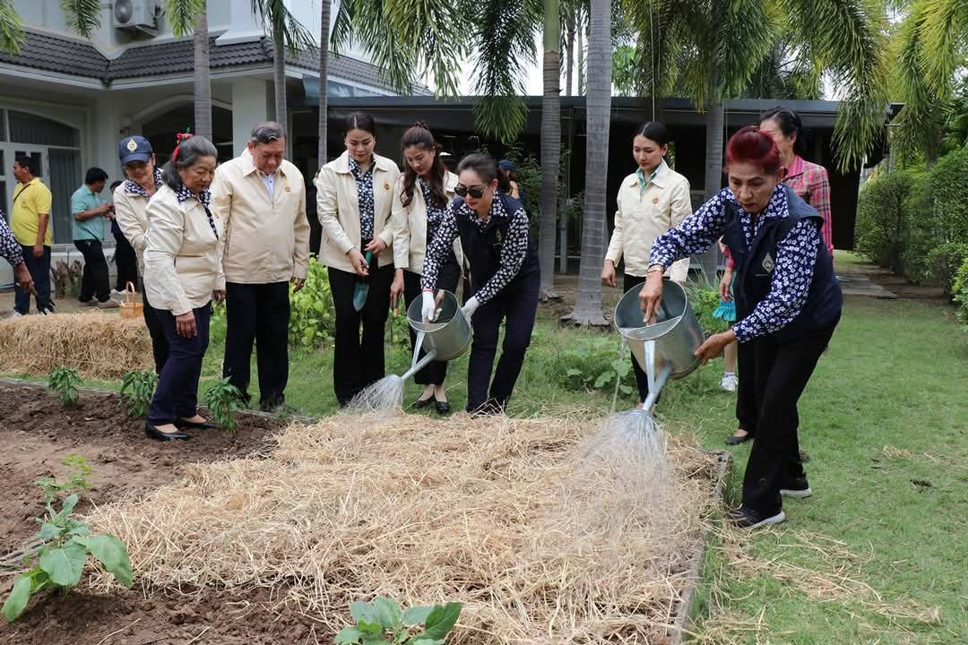 ผู้ว่าราชการจังหวัดกาญจนบุรี เปิดจวนปลูกผักสวนครัว เป็นต้นแบบผู้นำต้องทำก่อน เพื่อสร้างความมั่นคงทางอาหาร ตามแนวพระราชดำริสมเด็จพระกนิษฐาธิราชเจ้า กรมสมเด็จพระเทพรัตนราชสุดาฯ สยามบรมราชกุมารี
