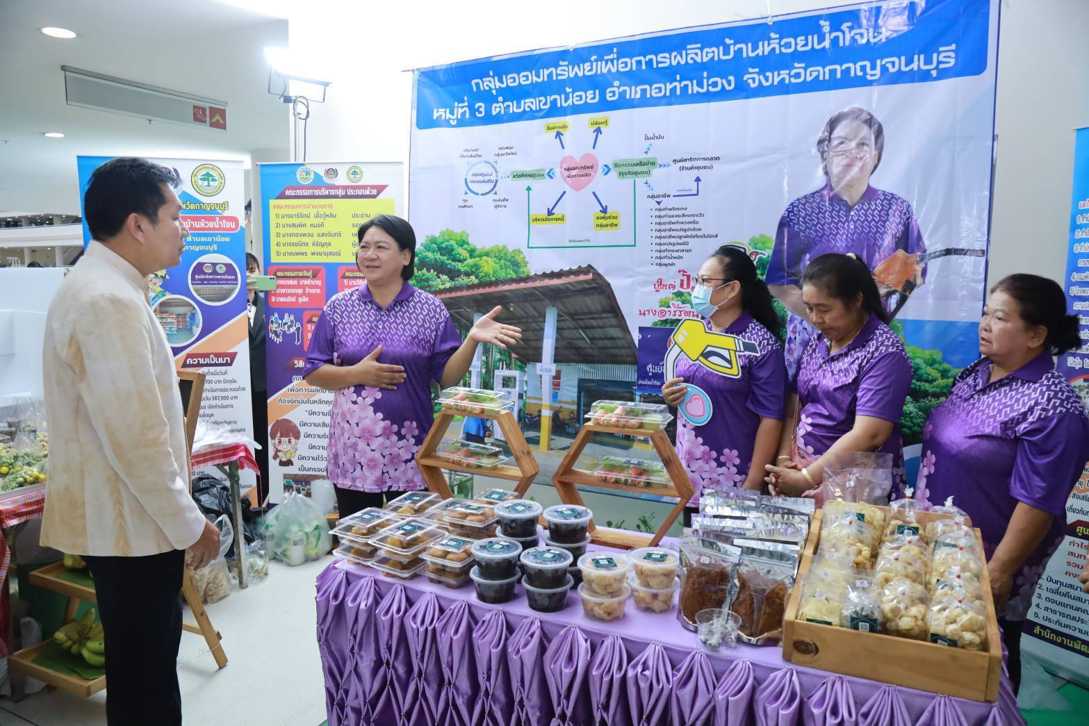 พช.กาญจนบุรี นำเครือข่ายกลุ่มออมทรัพย์เพื่อการผลิตห้วยน้ำโจน จัดนิทรรศการแสดงผลความสำเร็จในงานมหกรรมการออม 51 ปี ทุนชุมชนขับเคลื่อนเศรษฐกิจฐานราก (ระดับกรมฯ) กรมการพัฒนาชุมชน