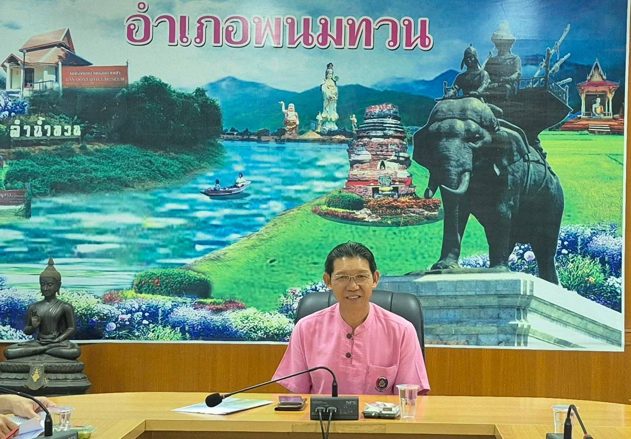 พจ.กาญจนบุรี นำทีมลงพื้นที่ติดตามการดำเนินงาน ในพื้นที่อำเภอพนมทวน