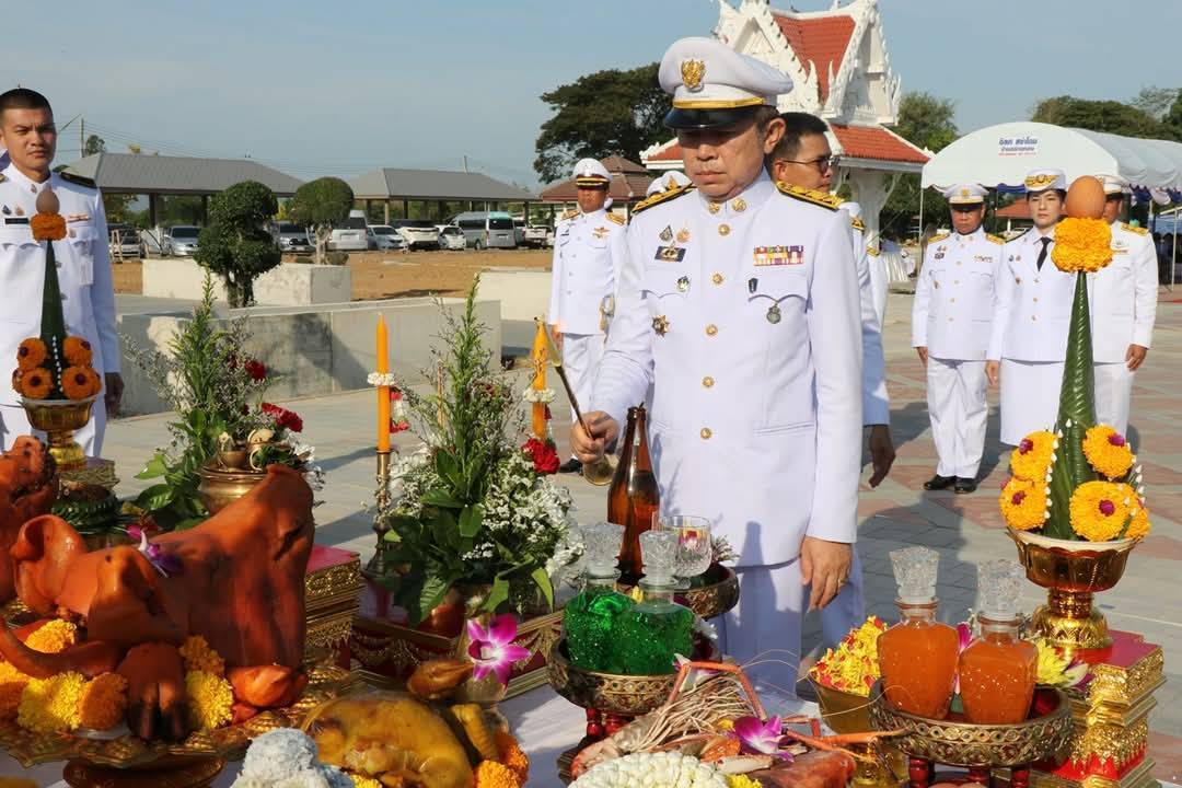 พจ.กาญจนบุรี ร่วมพิธีวันที่ระลึก “วันคล้ายวันสวรรคตสมเด็จพระนเรศวรมหาราช” ประจำปี พ.ศ. 2568